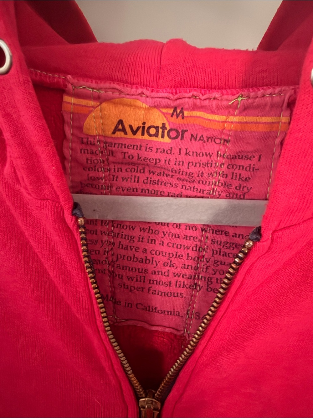 Aviator Nation Hot Pink Rainbow Stitch Sweatshirt (M) and Pants (S) Set - Picture 6 of 7
